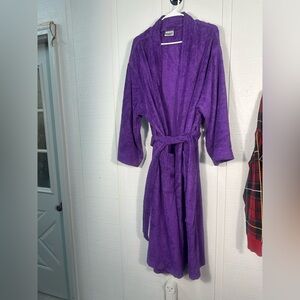 By Lora Purple Terry Cloth Robe One Size EUC